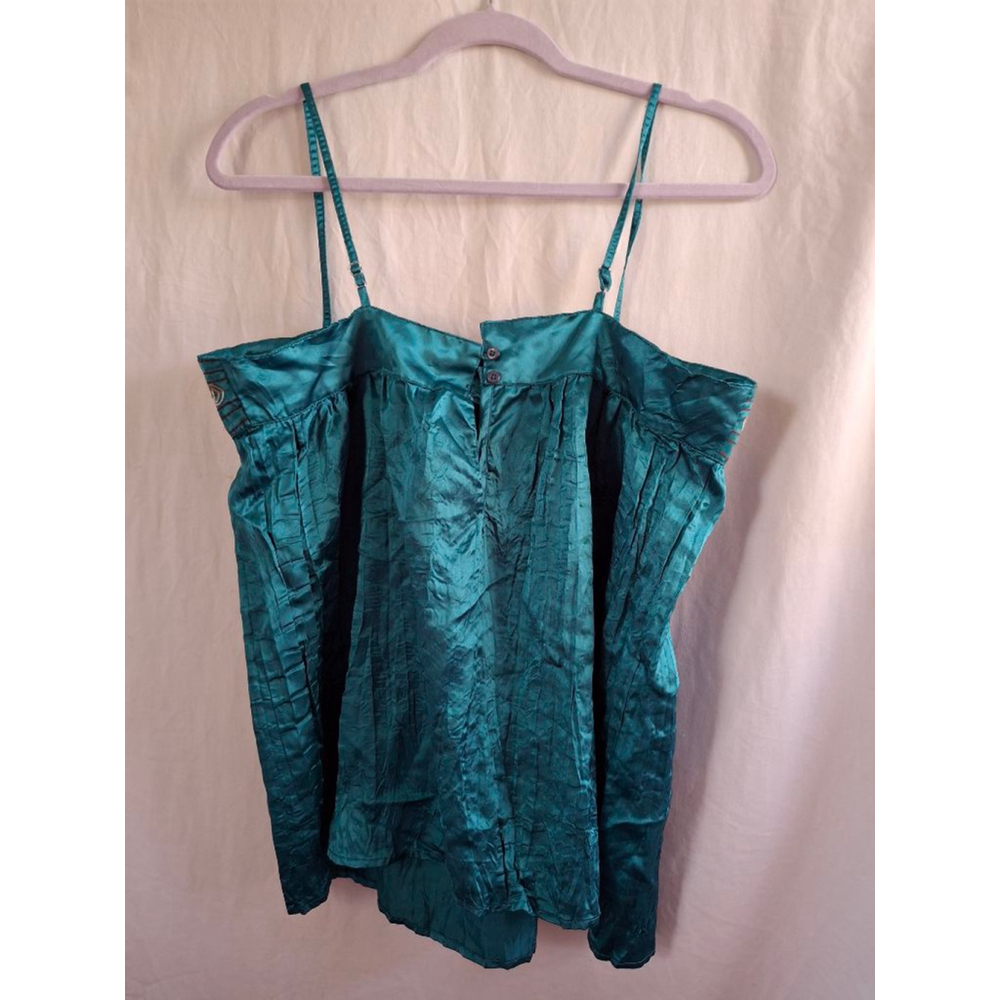 AT LAST Teal Embellished Camisole L party wear evening wear Y2K - Picture 2 of 4